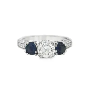 Kirkland Jewelry Estate | Platinum Diamond and Sapphire Ring