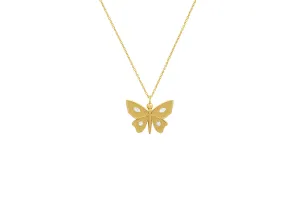 Large Diamond Butterfly Necklace