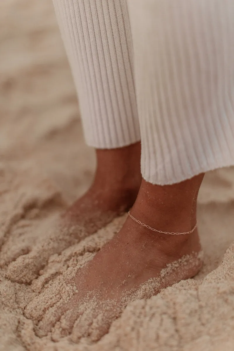 Link Chain Anklet - Rose Gold