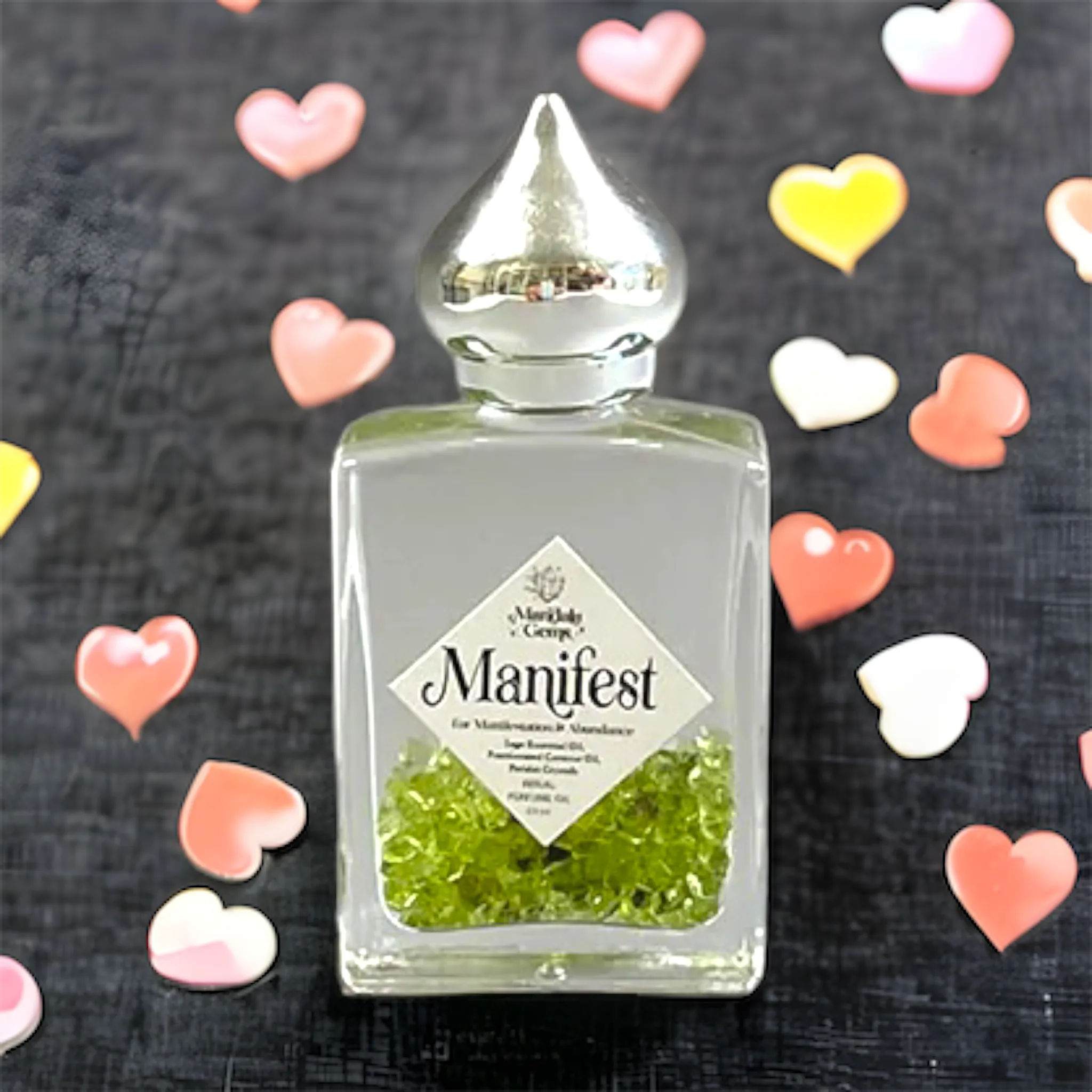 MANIFEST Perfume Oil for MANIFESTATION with Peridot   Sage essential oil