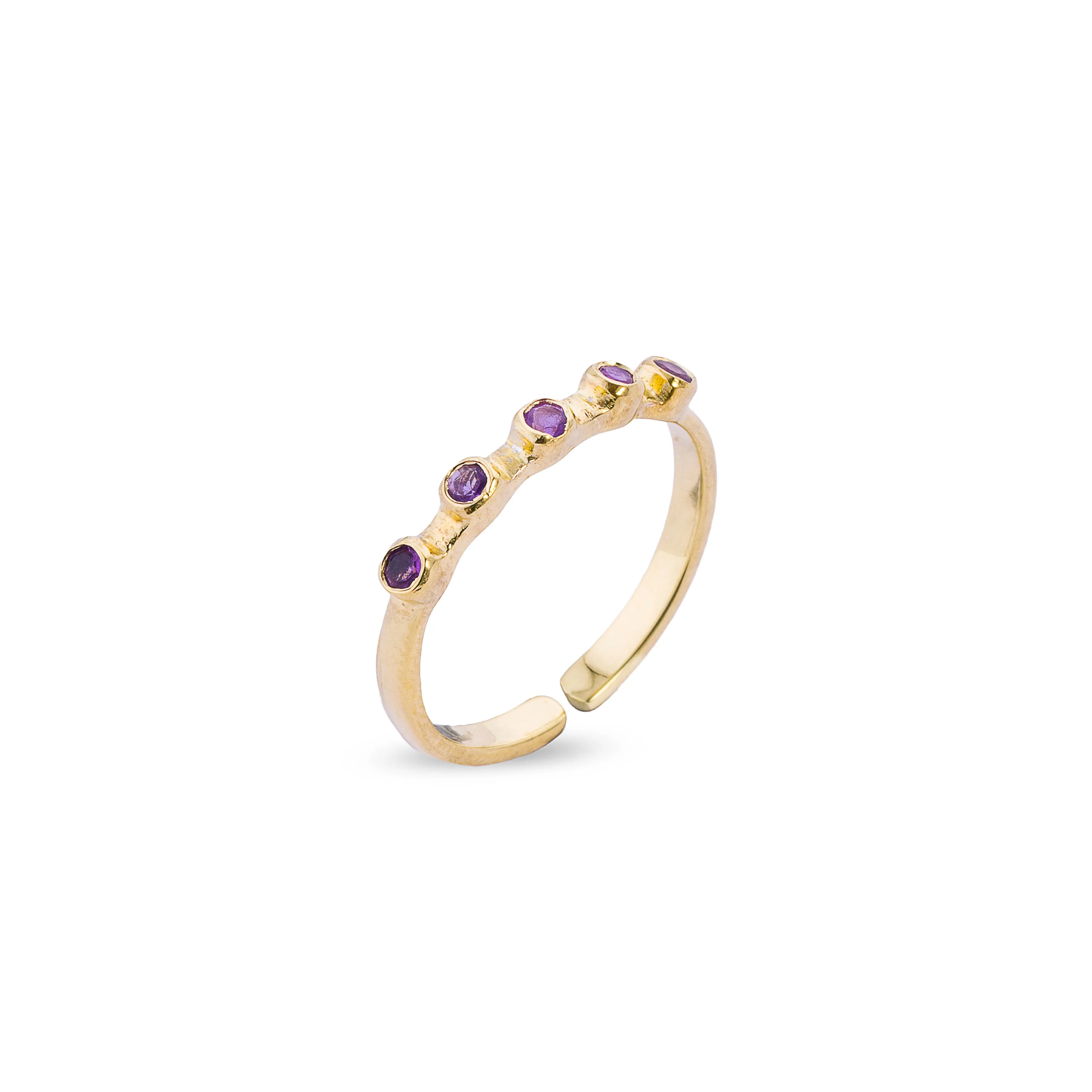 Melina Birthstone Ring,Gold Vermeil