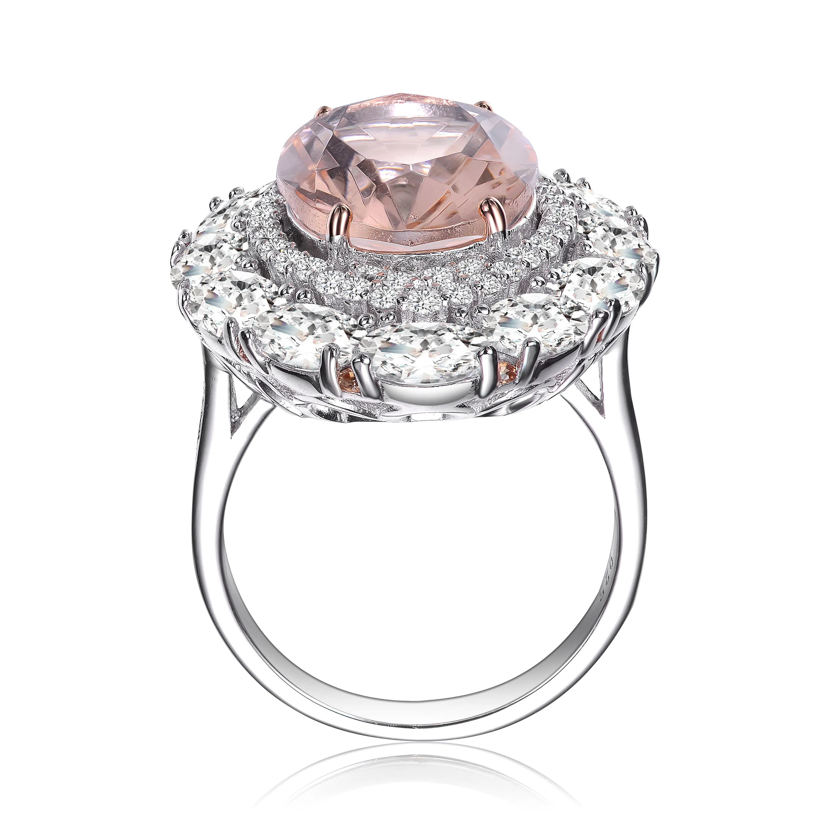 Montfort Morganite Pink Halo Limited Edition Ring