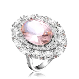 Montfort Morganite Pink Halo Limited Edition Ring