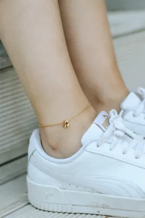 Music note anklet, gold tone chain ankle bracelet, personalised jewelry, festival jewelry