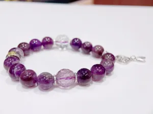 Natural Quality Amethyst   Clear Quartz | Original Design Bracelet | Healing Crystal Energy Stone | Natural crystal | Best Gifts for her/him