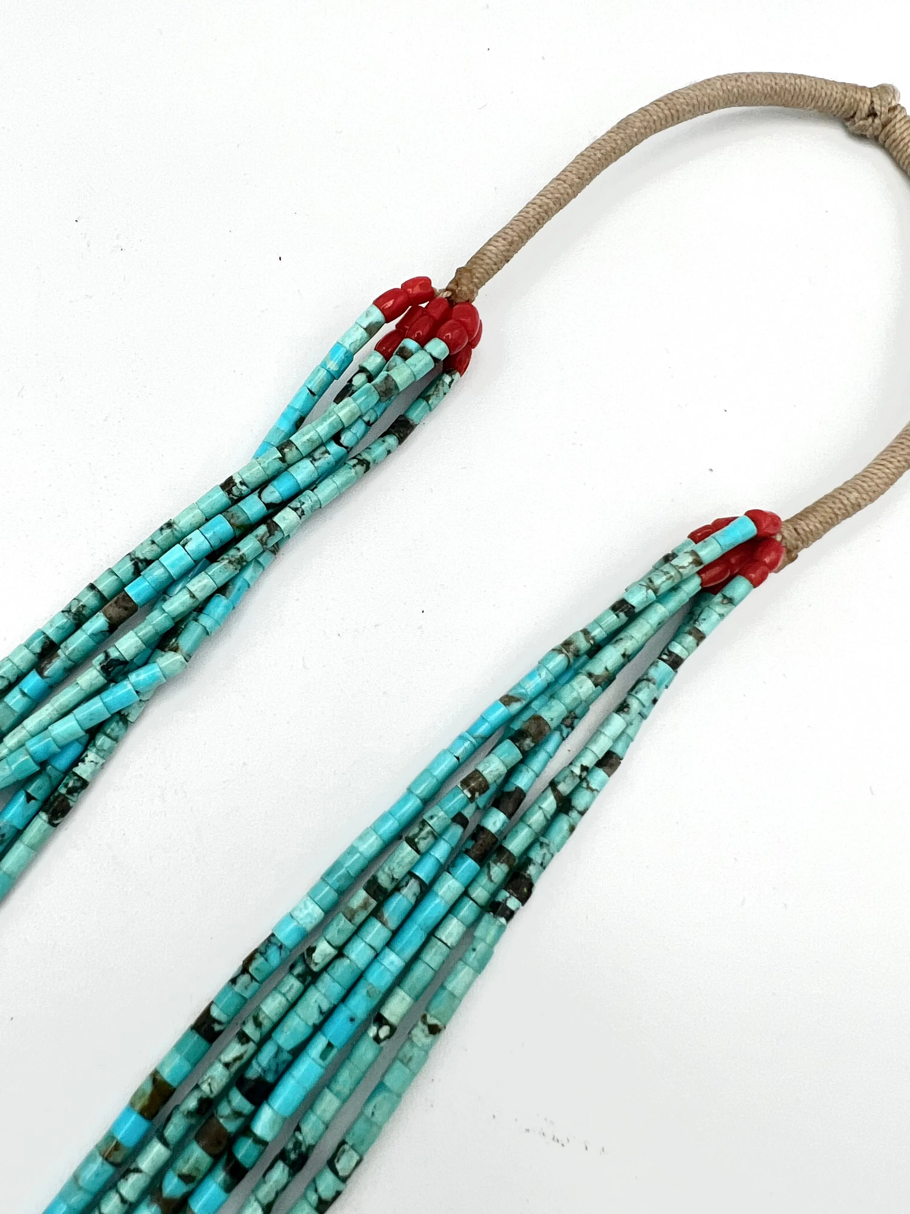 Necklace- Vintage 1940's Santo Domingo Pueblo Heishi Turquoise