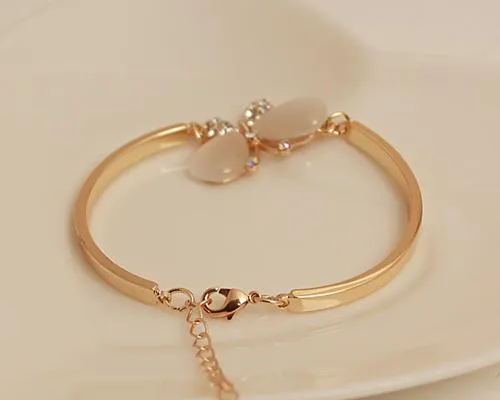 Opal Butterfly Crystal Bangle