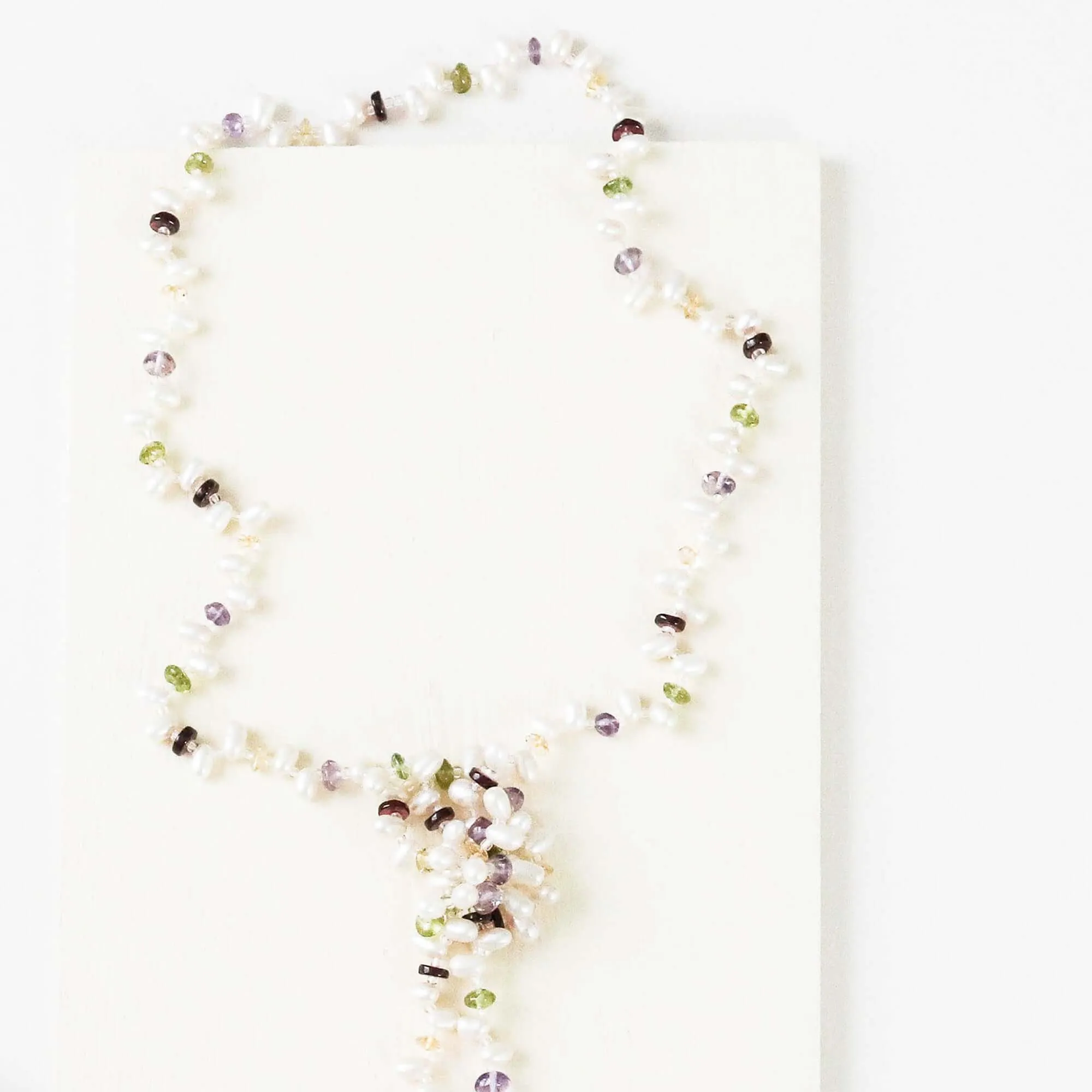 Pearl & Gemstone Ballet Lariat Necklace