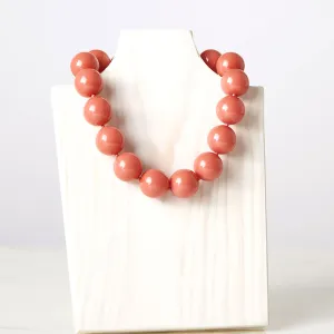 Pearl Cooling Necklace-Coral : 20"