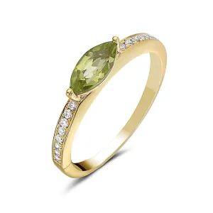 Peridot And Diamond Fashion Band