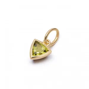 Peridot August Birthstone 18ct Gold Plated Charm PBS20_GP