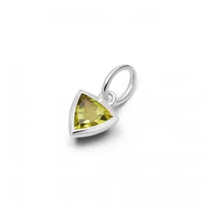 Peridot August Birthstone Sterling Silver Charm PBS20_SLV