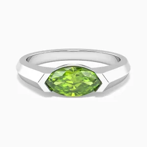 Peridot Gemstone Ring | Marquise Cut in Silver | Irosk Australia ®