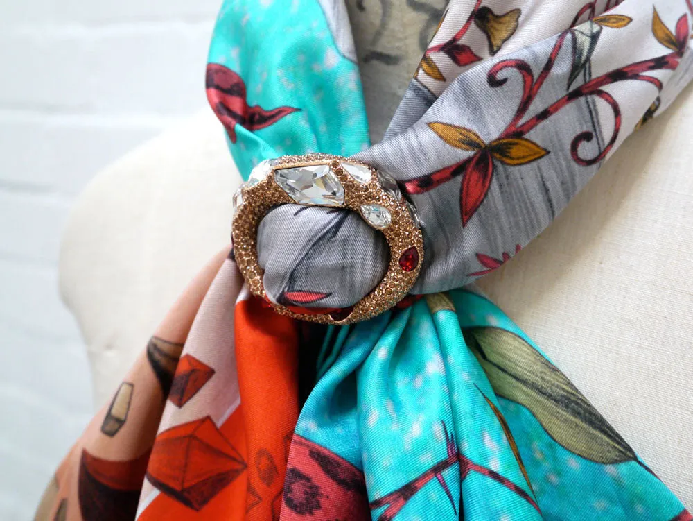 Petra Double Scarf Ring