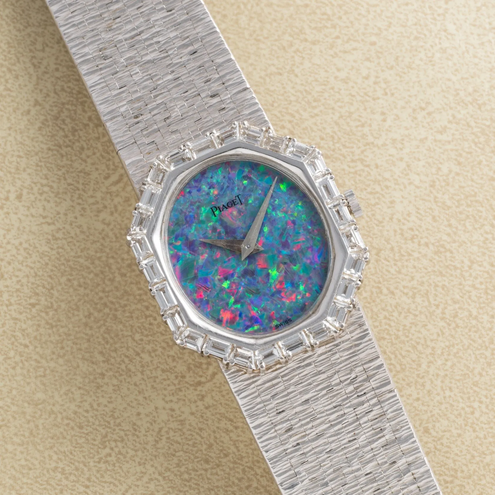 Piaget 'Opal' White Gold Dress Watch