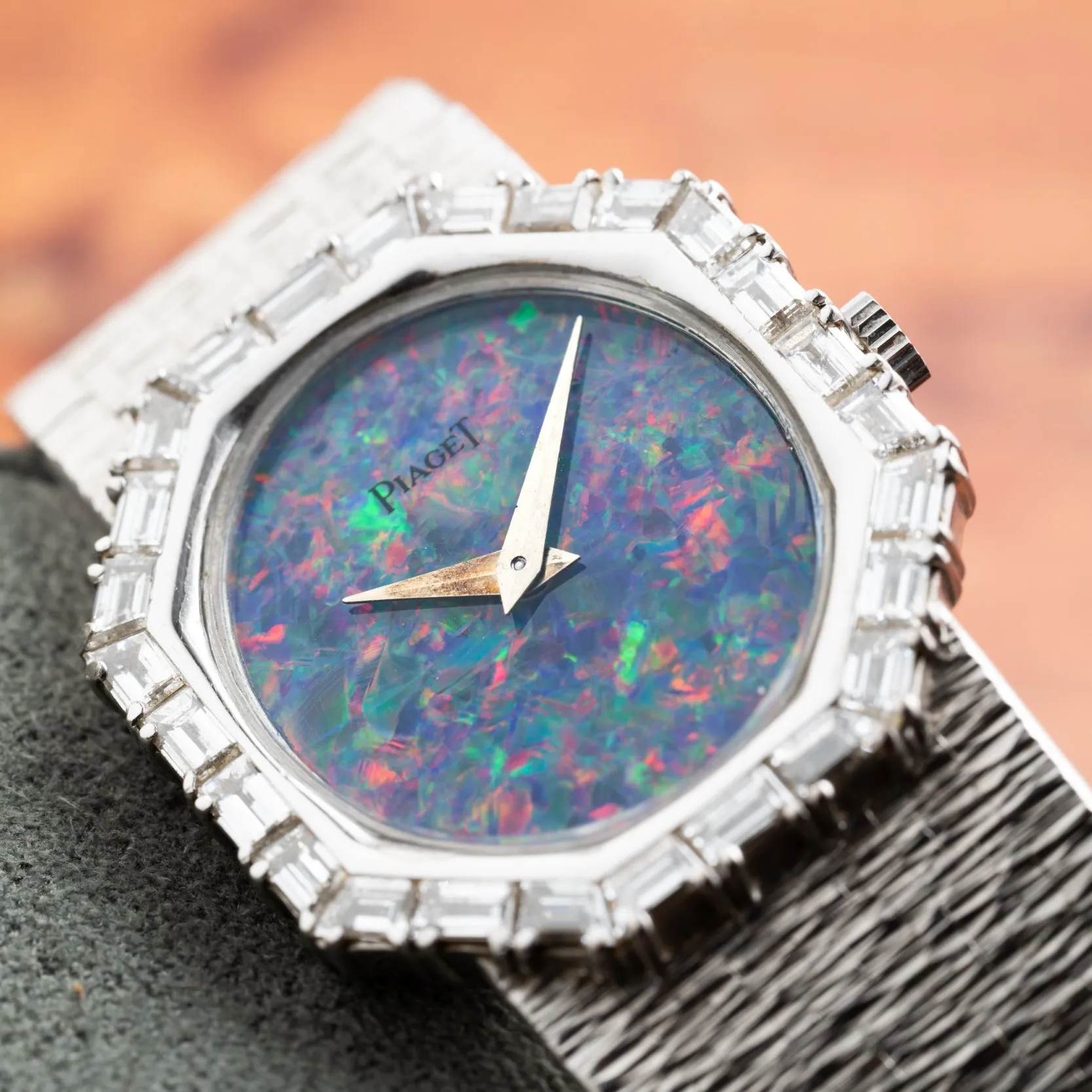 Piaget 'Opal' White Gold Dress Watch