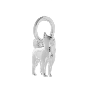 Pomsky Silver Dog Charm