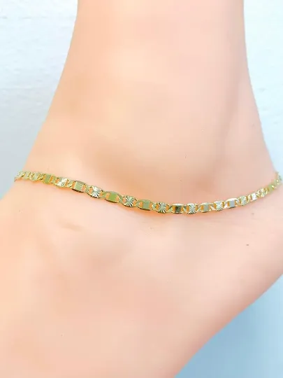 primejewelry269-14K Gold Filled Valentino Anklet Bracelet For Women's 10" Inches