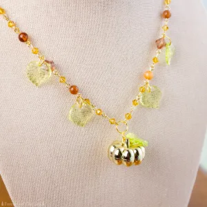 Pumpkin Leaf Necklace