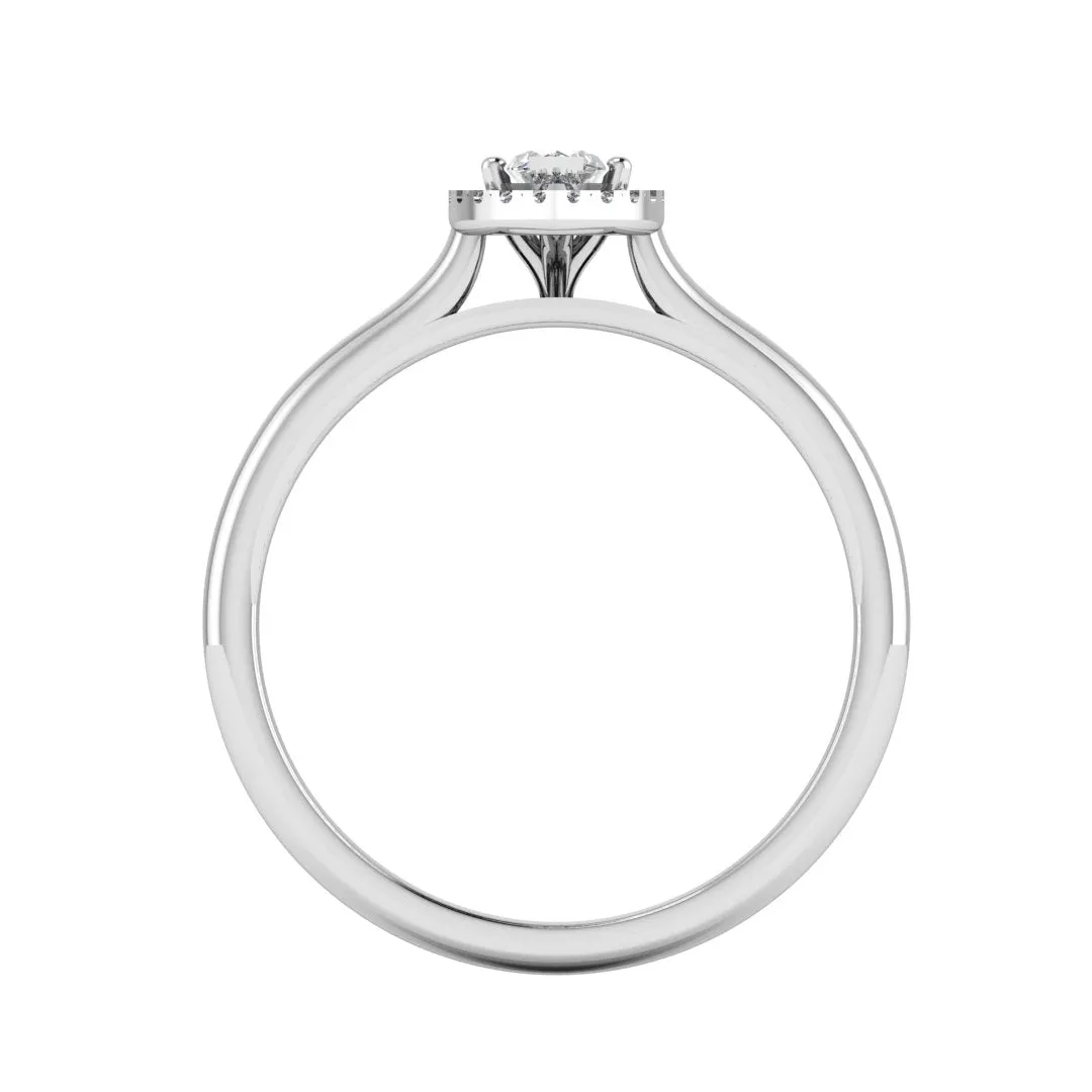 "Ashley" Halo Marquise Cut Engagement Ring HAMC02