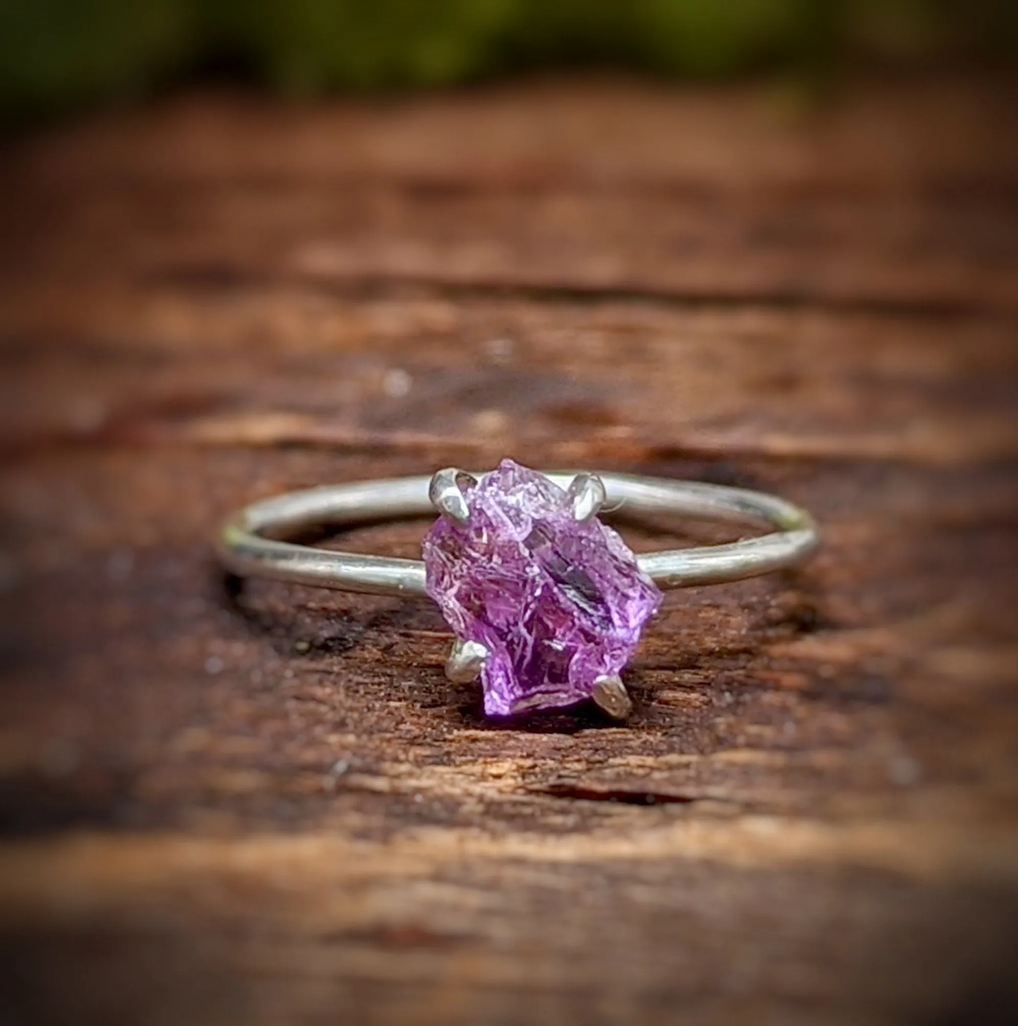 Raw Alexandrite ring in Sterling Silver