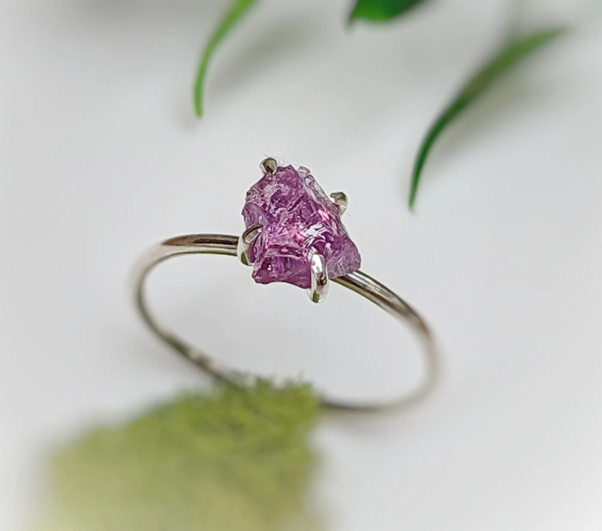 Raw Alexandrite ring in Sterling Silver