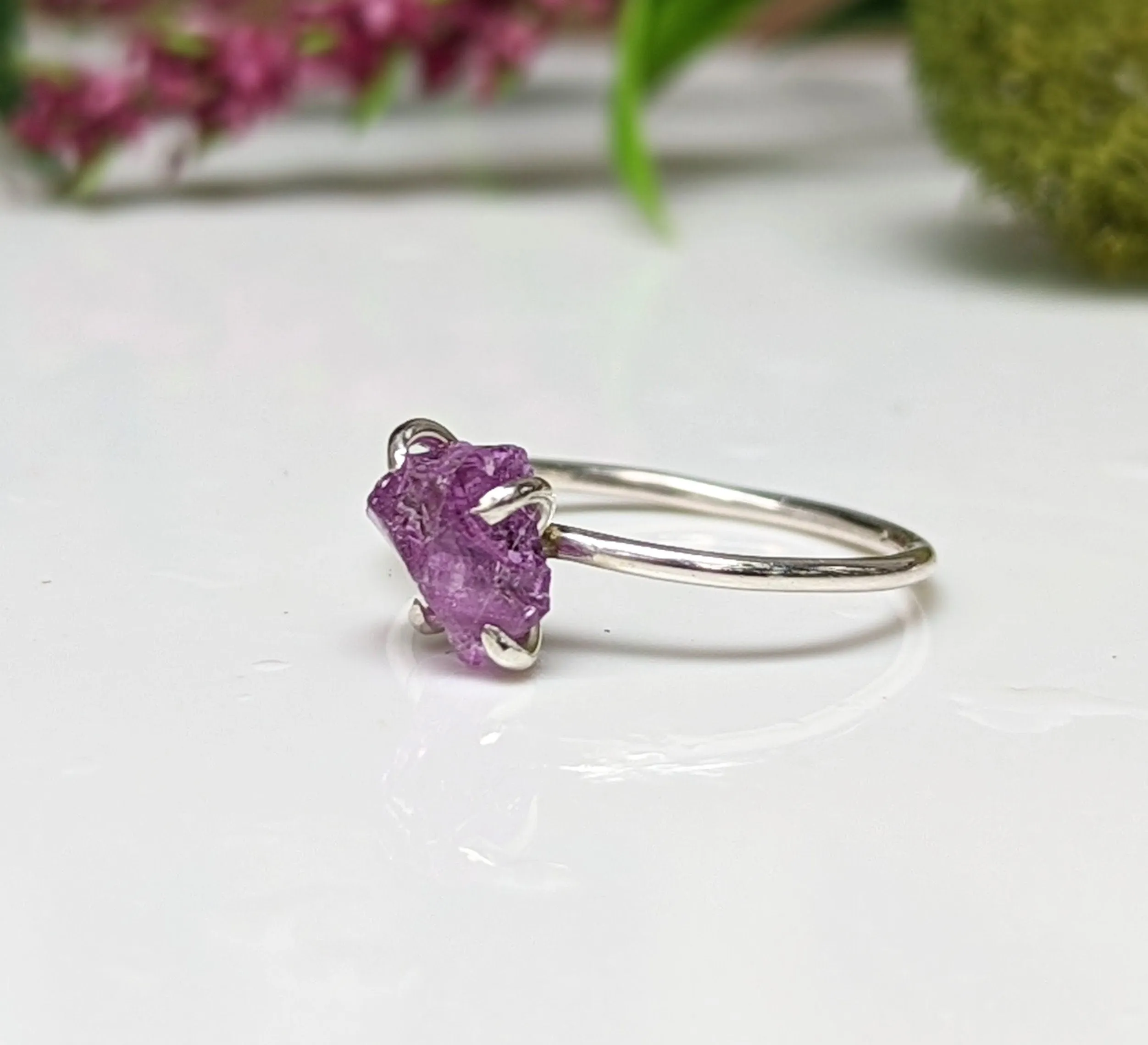 Raw Alexandrite ring in Sterling Silver