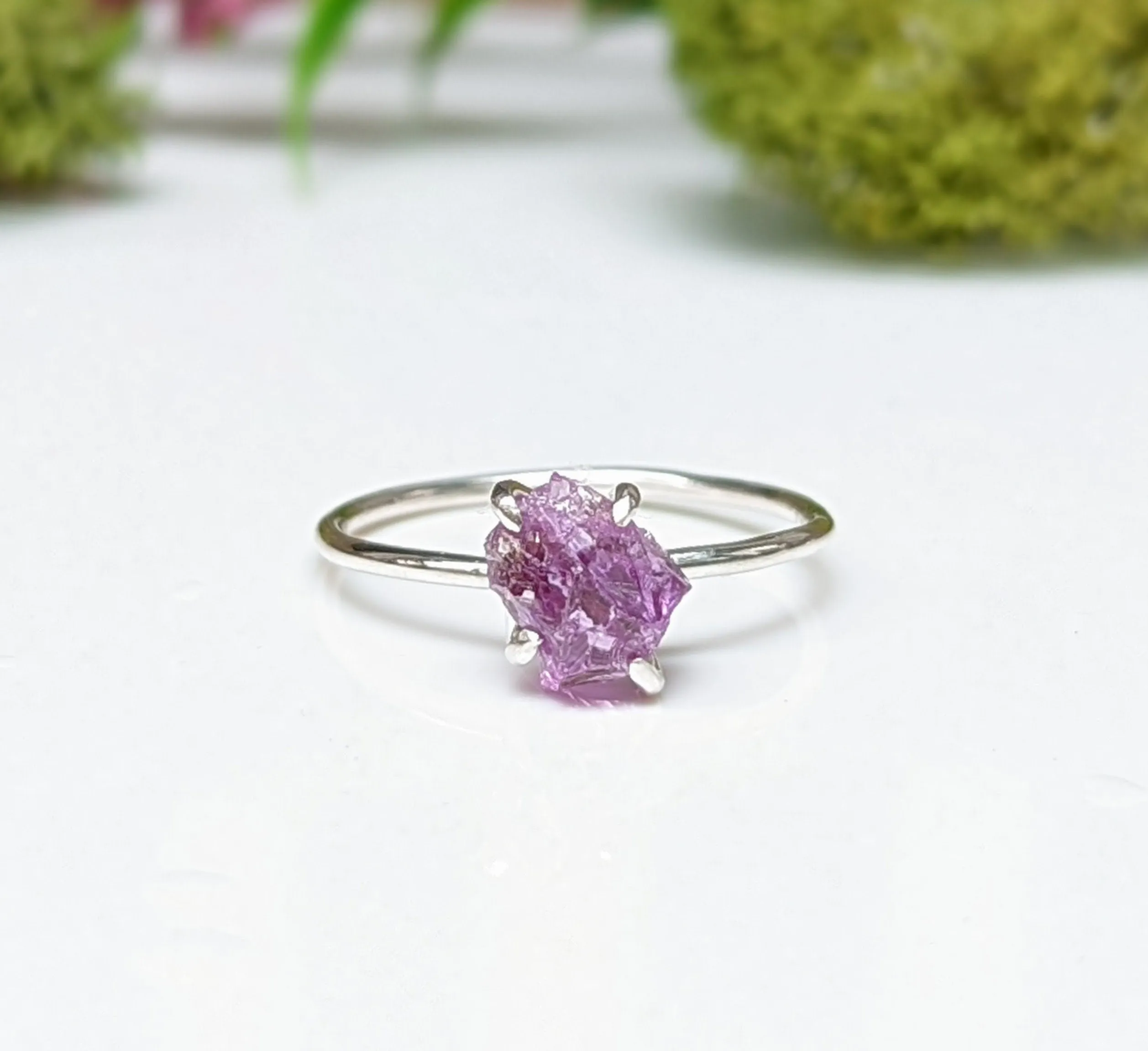 Raw Alexandrite ring in Sterling Silver