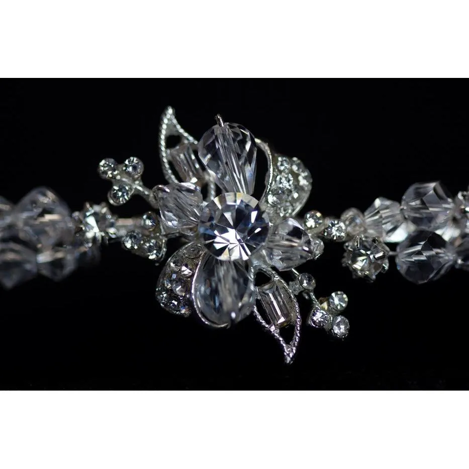 Rhinestone Flower Tiara