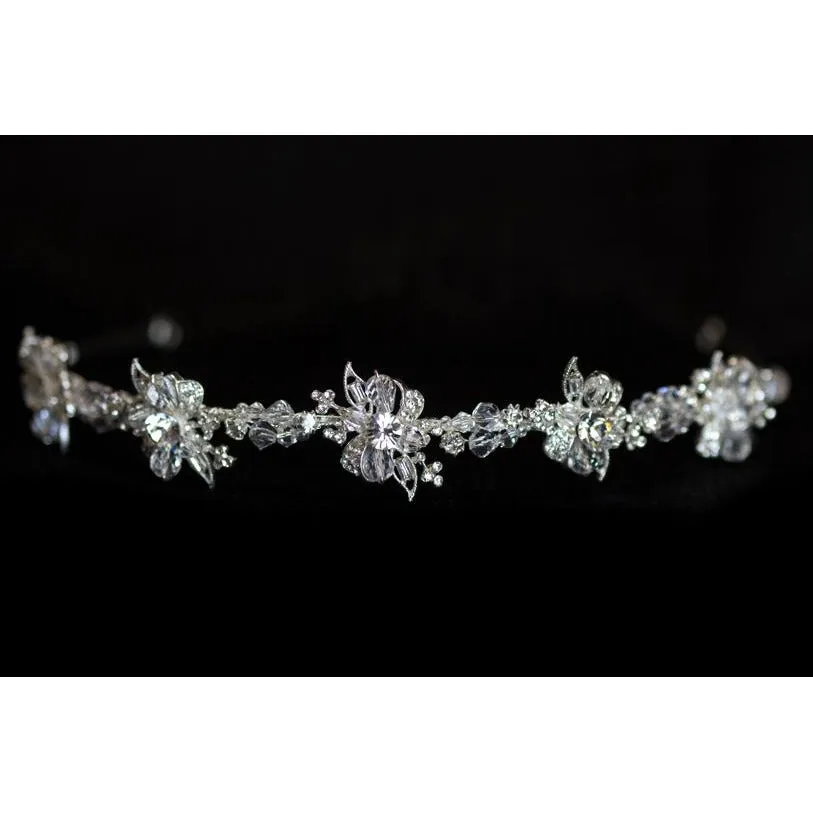 Rhinestone Flower Tiara