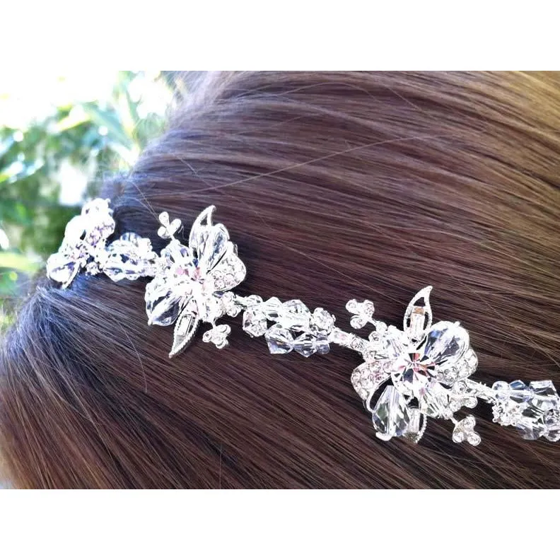 Rhinestone Flower Tiara