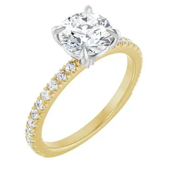 Round Brilliant Mined Diamond Engagement Ring