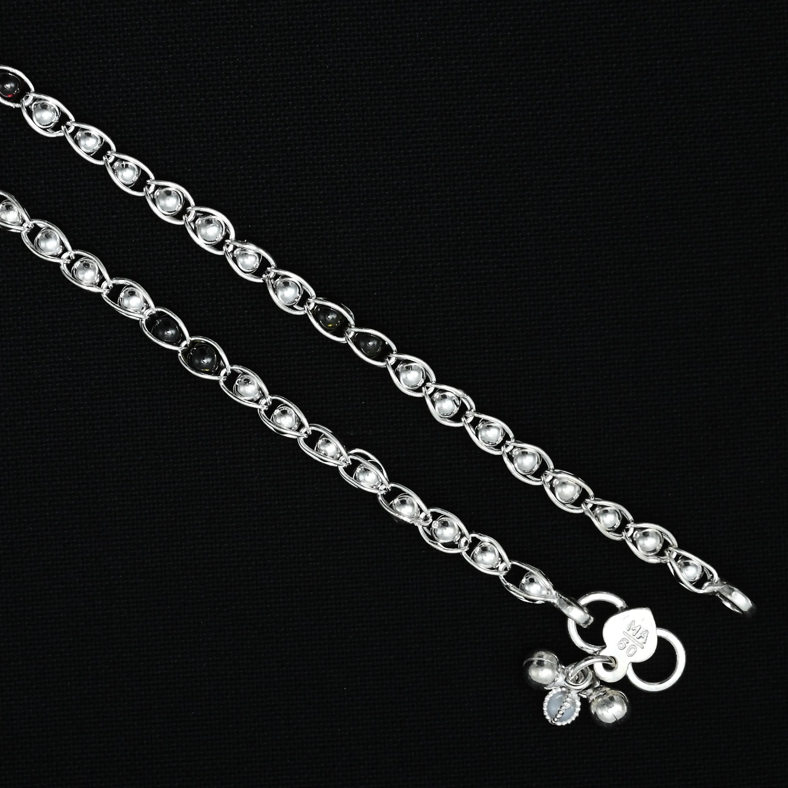 Silver Charming Kneaded Treasure Anklet