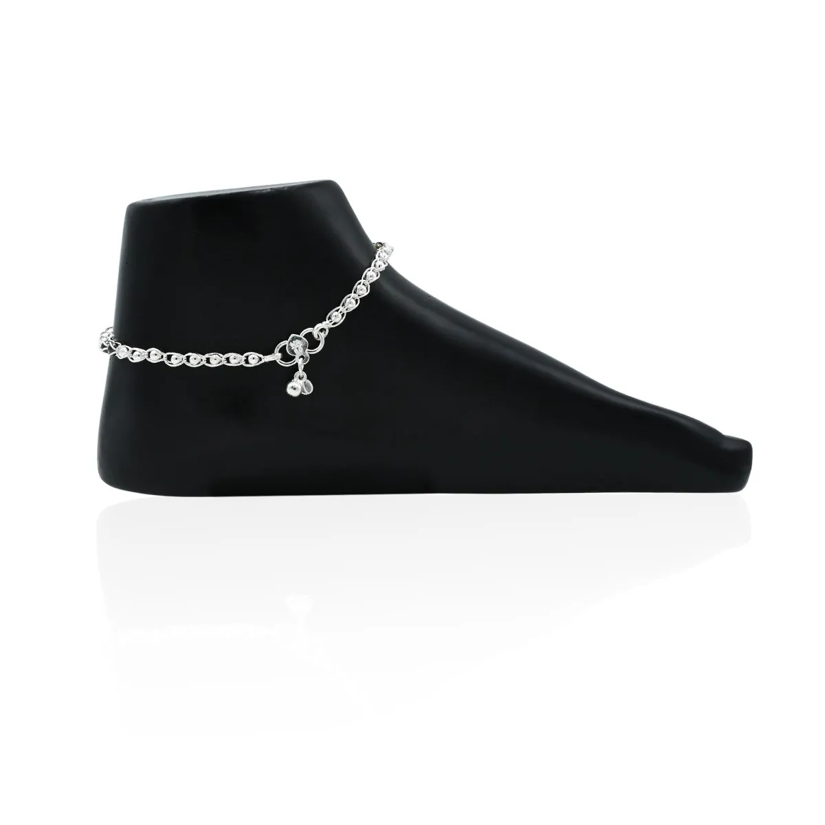 Silver Charming Kneaded Treasure Anklet