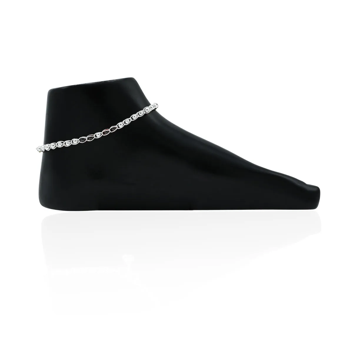 Silver Charming Kneaded Treasure Anklet