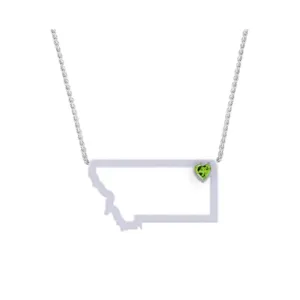 Silver Peridot 1/8Ctw Pendant