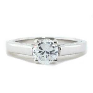 Solitaire Moissanite Engagement Ring - Charlie