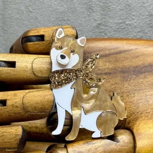 The Shiba Inu - Acrylic Art Dog Brooch