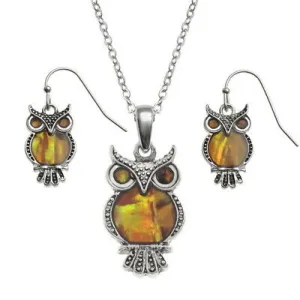 TIDE FASHION JEWELLERY - OWL - NECKLACE   EARRING SET