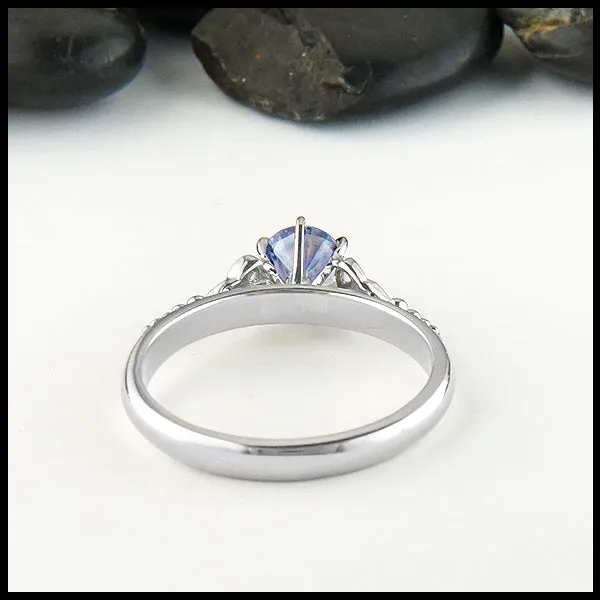 Trinity Knot Sapphire Engagement Ring