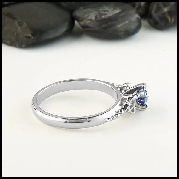 Trinity Knot Sapphire Engagement Ring