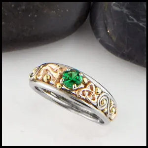 Trinity Knot Tsavorite Ring