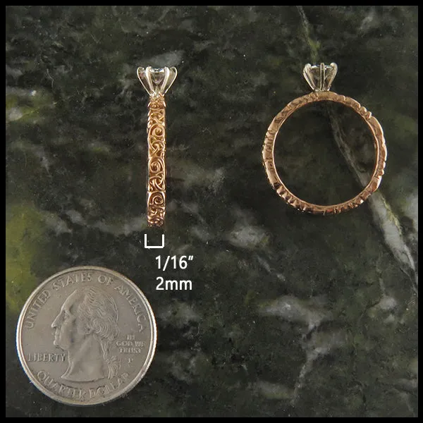 Trinity Scroll Diamond Ring