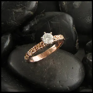 Trinity Scroll Diamond Ring