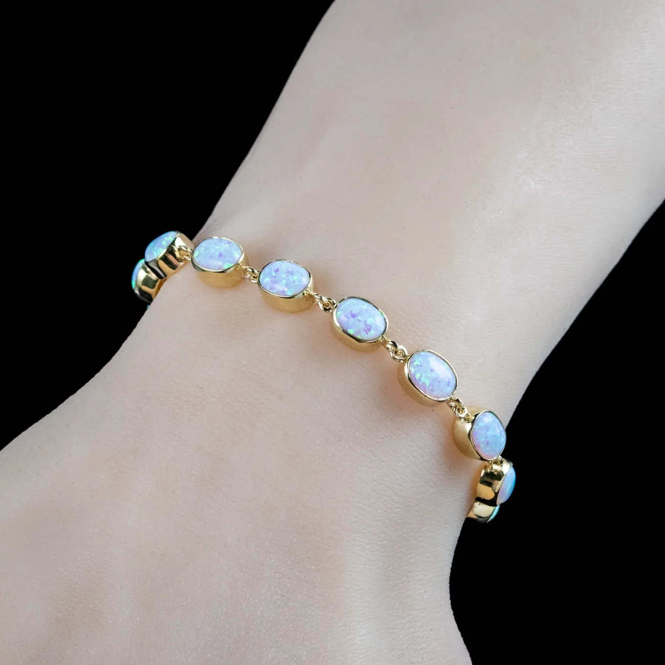 Victorian Style Opal 9Ct Yellow Gold Bracelet